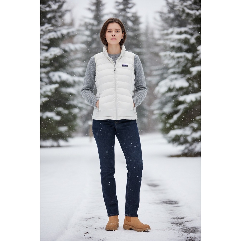 Patagonia Girls Down‎ Sweater Vest White Puffer XL 14 68226FA14